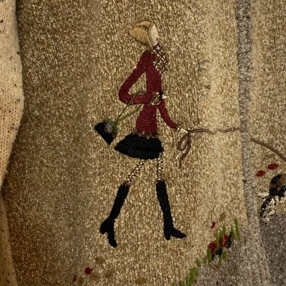 TanJay Beige Cardigan with Embroidered Design - Picture 2 of 9